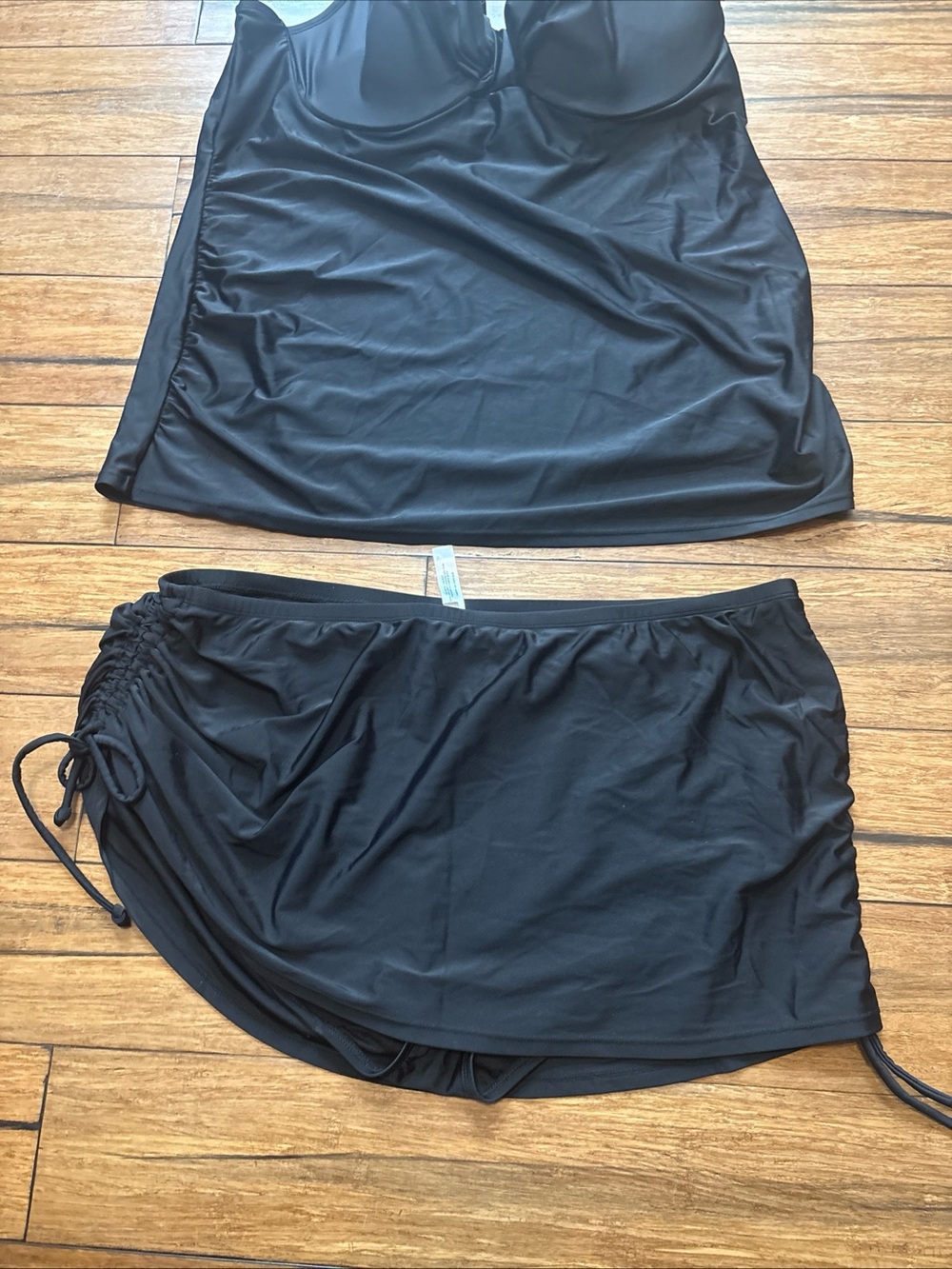 Swim By Cacique 2 Piece  Black Swimsuit Top Size 46D  Bottom Size 20 - Picture 4 of 9